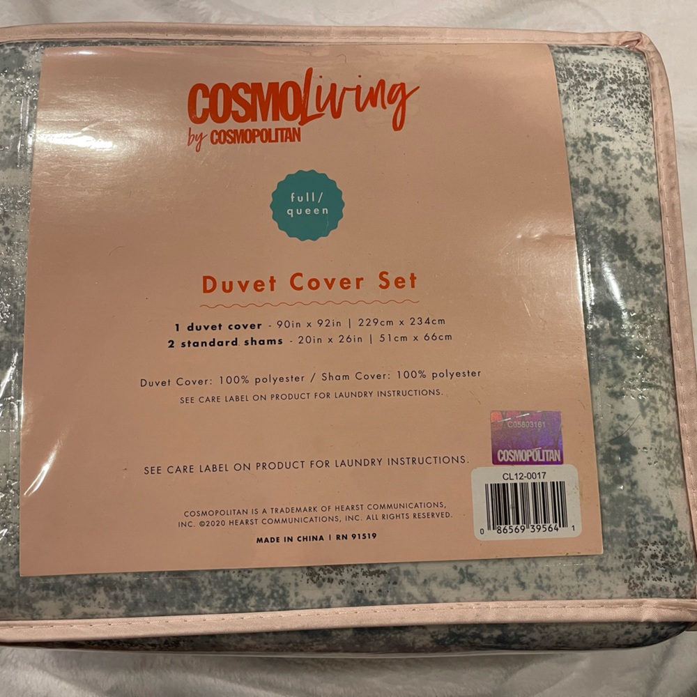 CosmoLiving Full/Queen Duvet cover set